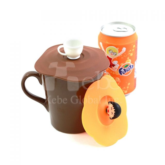 可愛卡通矽膠杯蓋製造