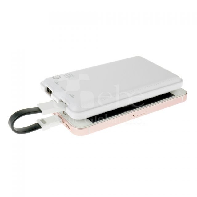 仿皮革紋路移動電源 印刷外置充電器訂造