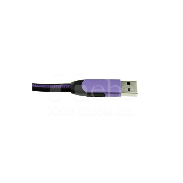 葡萄紫訂造USB叉電線