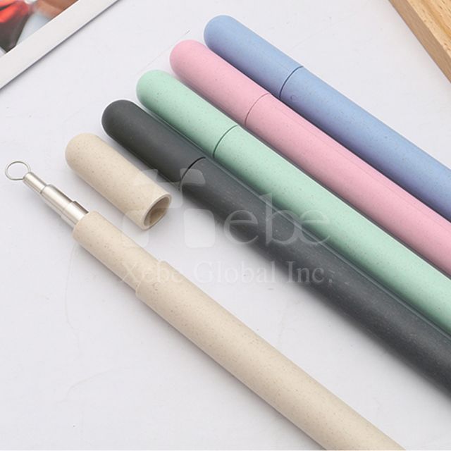 質感灰小麥桿吸管組訂造環保餐具