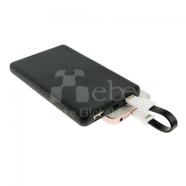 黑色薄型行動電源 訂造禮品