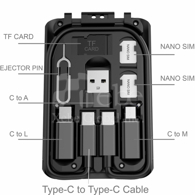 訂造旅行充電組 多合一充電線組 