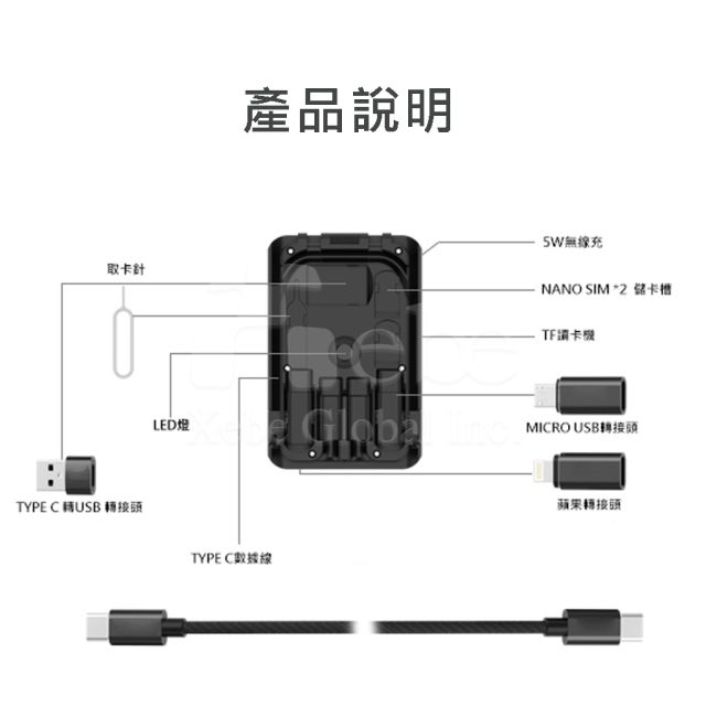 訂造隨身充電線組隨行 叉電線組合 