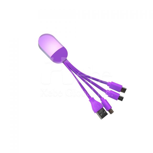 訂造發光多合一手機叉電線