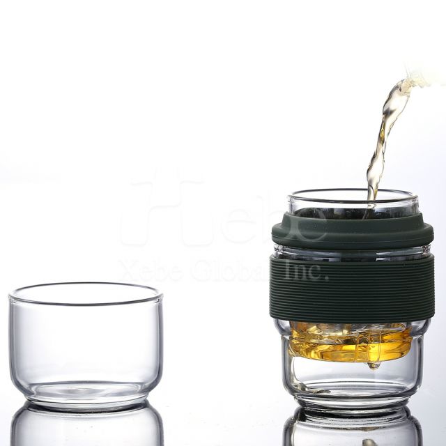 訂造LOGO玻璃泡茶杯組