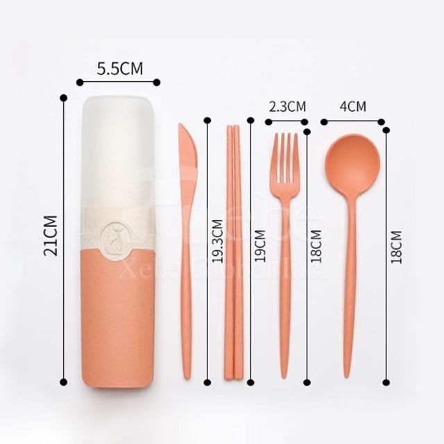 訂造環保餐具 多色小麥稈餐具組