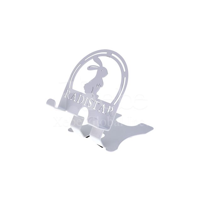 兔子金屬雕刻手機支架