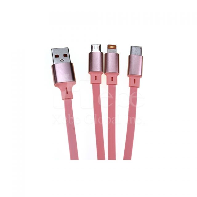 粉色四合一伸縮叉電線