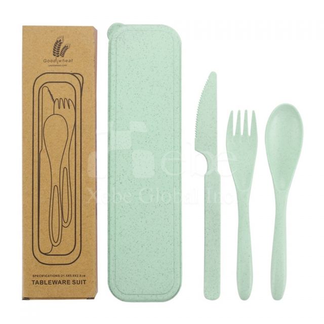 淺綠環保小麥餐具組