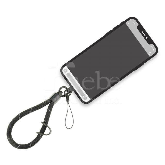 灰色訂造手機腕繩