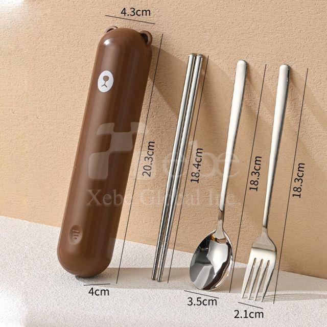 熊仔造型不鏽鋼環保餐具組